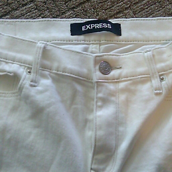 Express Denim - Size 10 regular white boot cut jean